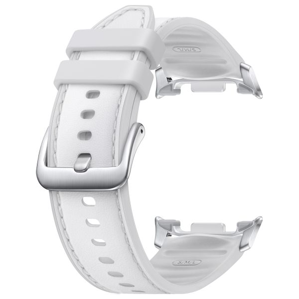 Samsung Bracelet Original Hybrid en cuir vegan Samsung Galaxy Watch 8 (40/44mm) / Classic (46mm) - White