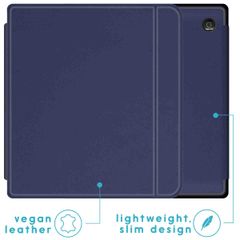 imoshion Étui de liseuse portefeuille Slim Hard Kobo Sage / Tolino Epos 3 - Bleu foncé