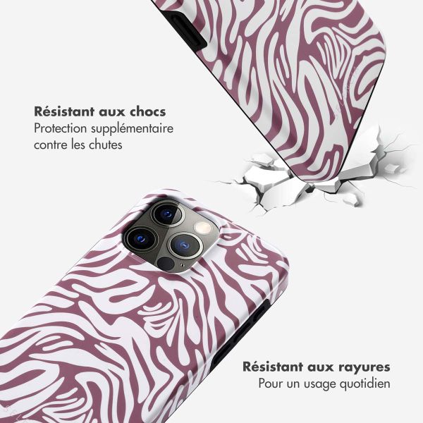 Selencia Coque arrière Vivid Apple iPhone 15 Pro Max - Trippy Swirl Dark Rose