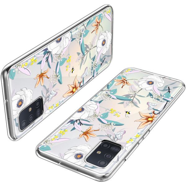 imoshion Coque Design Samsung Galaxy A51 - Fleur - Blanc