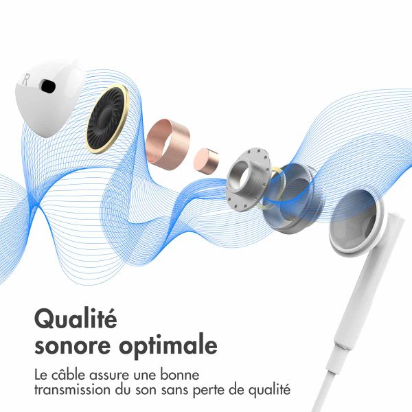 imoshion ﻿Ecouteurs - Ecouteurs filaires - Connexion USB-C - Blanc