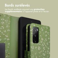 imoshion Étui de télephone portefeuille Design Samsung Galaxy S20 FE - Green Flowers