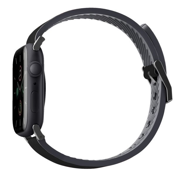 Uniq Bracelet Straden étanche en cuir Apple Watch Series 1 t/m 11 / SE / Ultra (44/45/46/49 mm) - Midnight