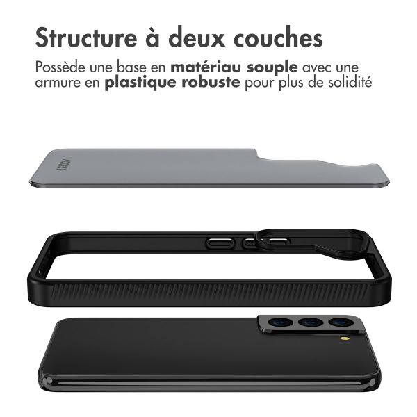 Accezz Coque Givrée Robuste Samsung Galaxy S22 - Noir