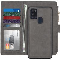 Porte-monnaie de luxe Samsung Galaxy A21s - Gris