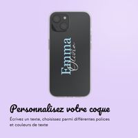 Coque personnalisée avec un nom iPhone 15 - Transparent