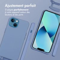 imoshion Coque arrière Color avec cordon amovible et MagSafe Apple iPhone 13 - Ash Blue