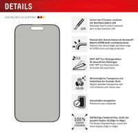 Displex Protection d'écran en verre trempé Privacy Apple iPhone 16 Pro Max