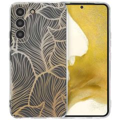 imoshion Coque Design Samsung Galaxy S22 - Golden Leaves Transparent