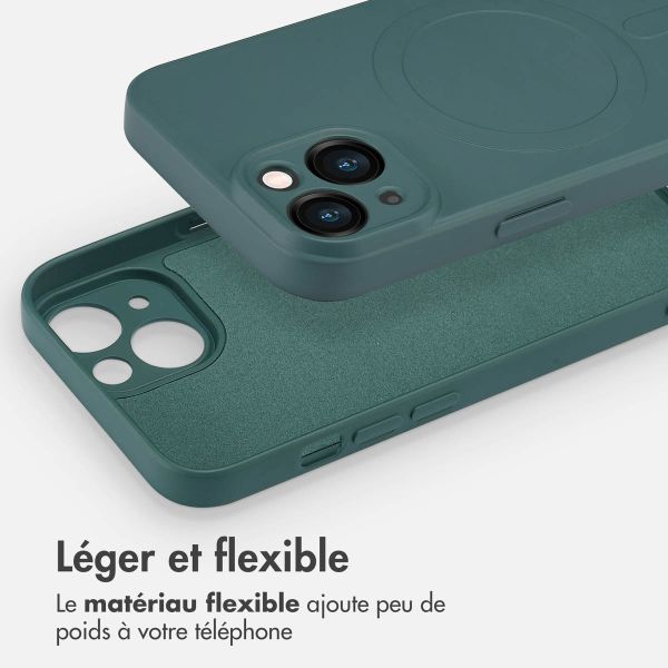 imoshion Coque Couleur avec MagSafe iPhone 14 - Vert foncé