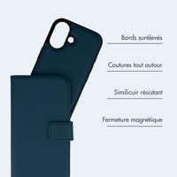 imoshion Étui portefeuille luxe 2-en-1 amovible Apple iPhone 17 - Bleu