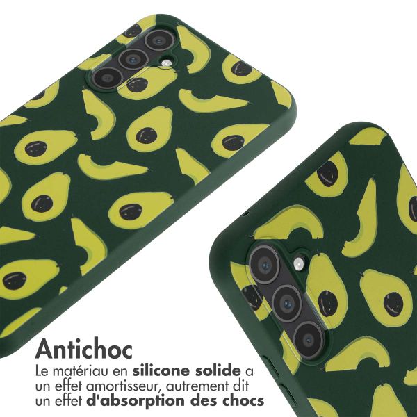 imoshion Coque design en silicone avec cordon Samsung Galaxy A34 (5G) - Avocado Green