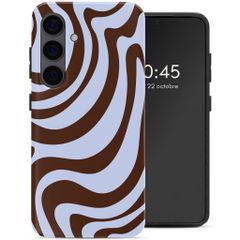 Selencia Coque arrière Vivid avec MagSafe Samsung Galaxy S24 - Dream Swirl Chocolate