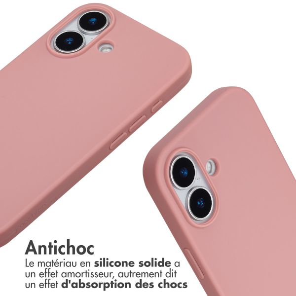 imoshion Coque en silicone avec cordon Apple iPhone 17 - Sand Pink
