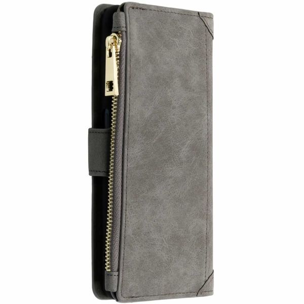 Porte-monnaie de luxe Samsung Galaxy A7 (2018) - Gris