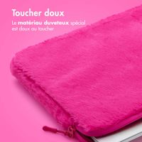 imoshion Pochette ordinateur Fluffy 13-14 pouces - Hot Pink