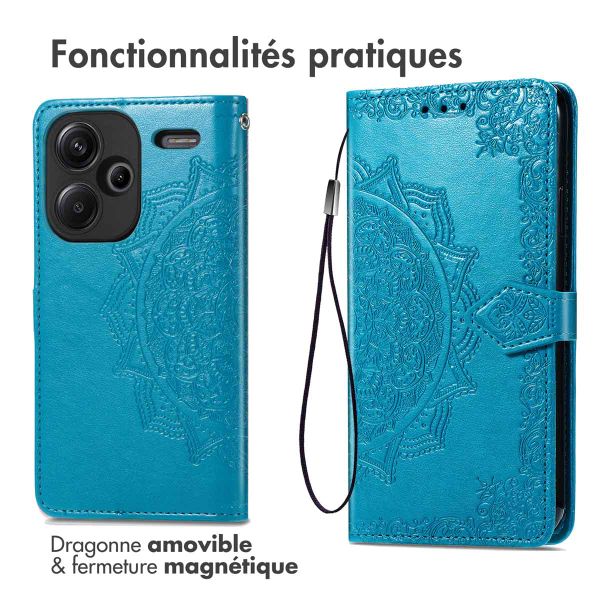 imoshion Etui de télephone Mandala Xiaomi Redmi Note 13 Pro Plus (5G) - Turquoise