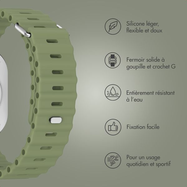 Accezz Bracelet Ocean Apple Watch Series 1 - 11 / SE / Ultra (44/45/46/49 mm) - Khaki