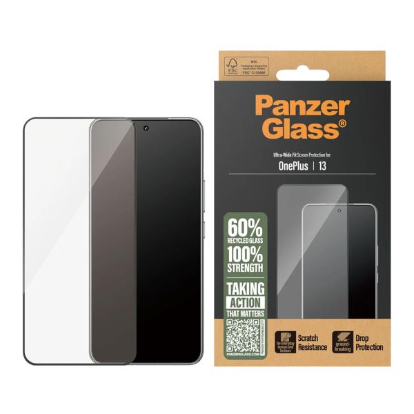 PanzerGlass Protection d'écran Ultra-Wide Fit Anti-bactérienne OnePlus 13