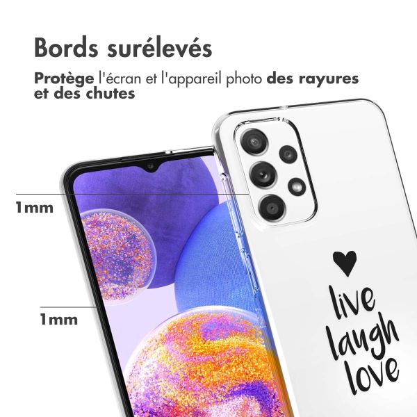 imoshion Coque Design Samsung Galaxy A23 (5G) - Live Laugh Love