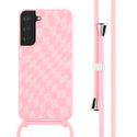 imoshion Coque design en silicone avec cordon Samsung Galaxy S22 Plus - Retro Pink