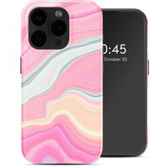 Selencia Coque arrière Vivid Tough avec MagSafe iPhone 15 Pro - Pastel Lipstick Marble