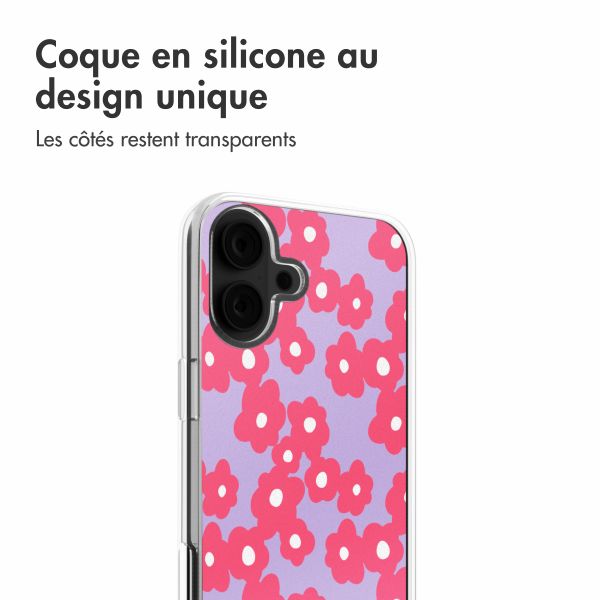 imoshion Coque design pour iPhone 16 - Dusty Rose Blossoms