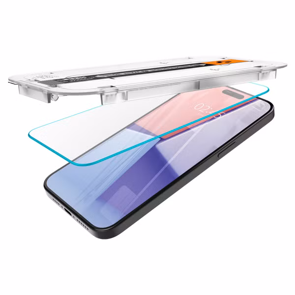 Spigen Protection d'écran en verre trempé GLAStR Fit + Applicator 2-pack Apple iPhone 15 Pro Max