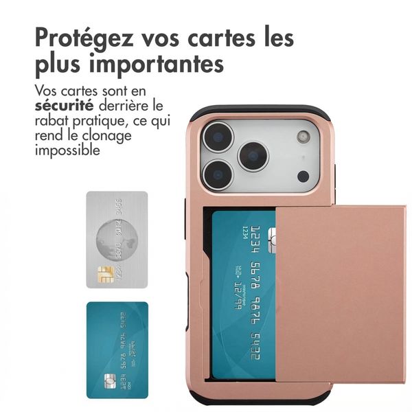 imoshion Coque arrière avec porte-cartes Apple iPhone 17 Pro - Rose Doré