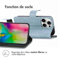 imoshion Étui de téléphone portefeuille Luxe iPhone 16 Pro Max - Bleu clair