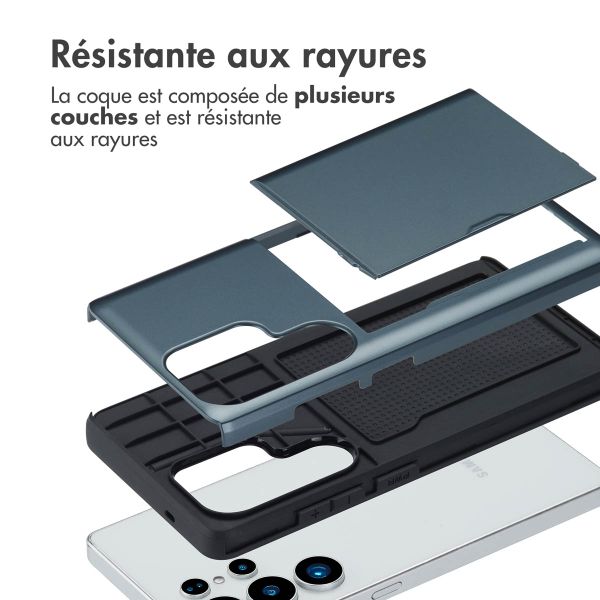 imoshion Coque arrière avec porte-cartes Samsung Galaxy S25 Ultra - Bleu foncé