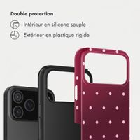 Selencia Coque arrière Vivid Apple iPhone 17 Pro Max - Happy Dots Burgundy