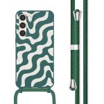 imoshion Coque design en silicone avec cordon Samsung Galaxy S23 - Petrol Green Groovy