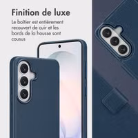 Accezz Étui de télephone portefeuille en cuir 2-en-1 avec MagSafe Samsung Galaxy S26 - Nightfall Blue