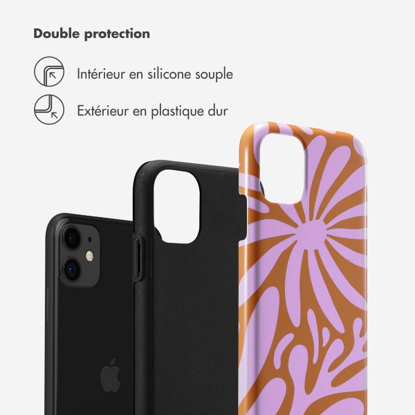 Selencia Coque arrière Vivid Tough iPhone 11 - Modern Bloom Pink