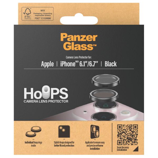 PanzerGlass Protection Caméra Hoop Optic Rings iPhone 15 / 15 Plus