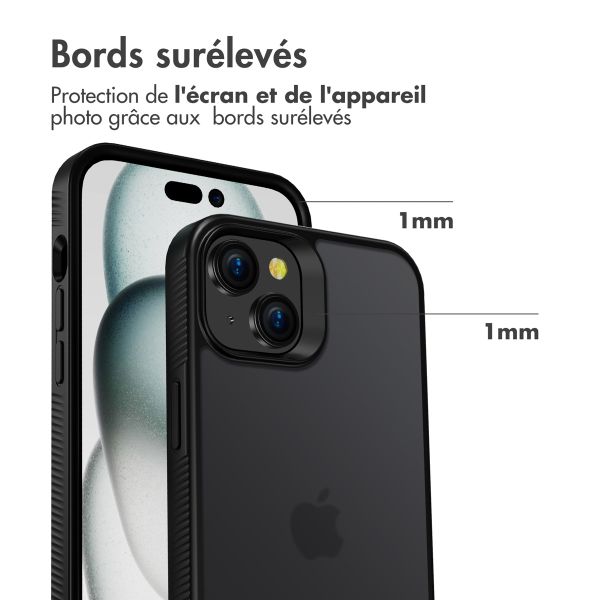Accezz Coque Givrée Robuste Apple iPhone 15 Plus - Noir