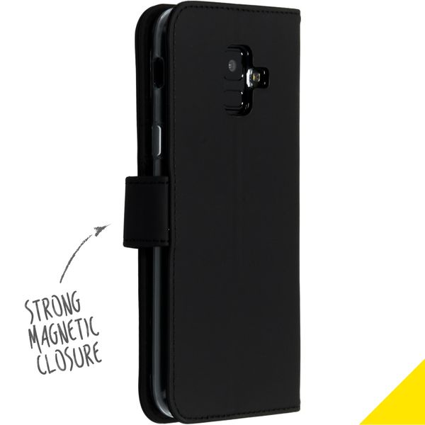 Accezz Étui de télephone Wallet Samsung Galaxy A6 (2018) - Noir