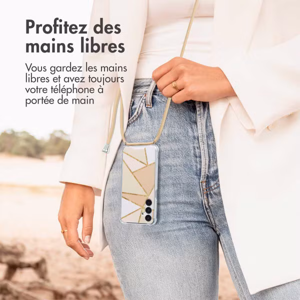 imoshion Coque Design avec cordon Samsung Galaxy A16 - Beige Graphic