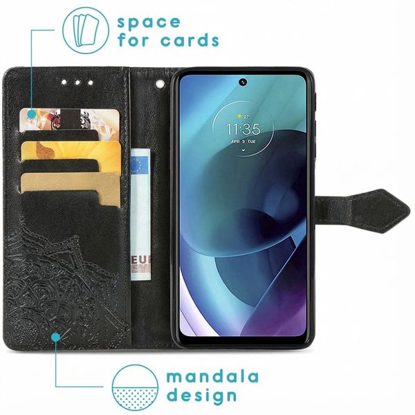 imoshion Etui de télephone Mandala Motorola Moto G51 - Noir