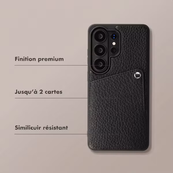 Selencia Coque Riva avec porte-cartes Samsung Galaxy S26 Ultra - Black