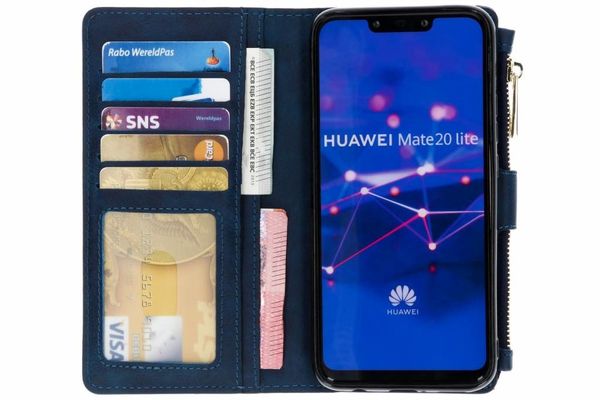 Porte-monnaie de luxe Huawei Mate 20 Lite - Bleu foncé