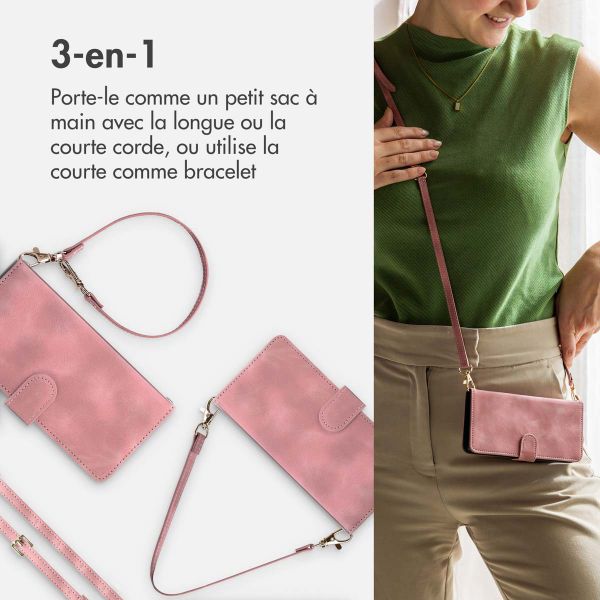 imoshion Etui de télephone portefeuille avec cordon Apple iPhone 14 / 13 - Rose