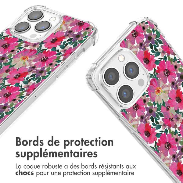 imoshion Coque Design avec cordon Apple iPhone 13 Pro - Flower Water