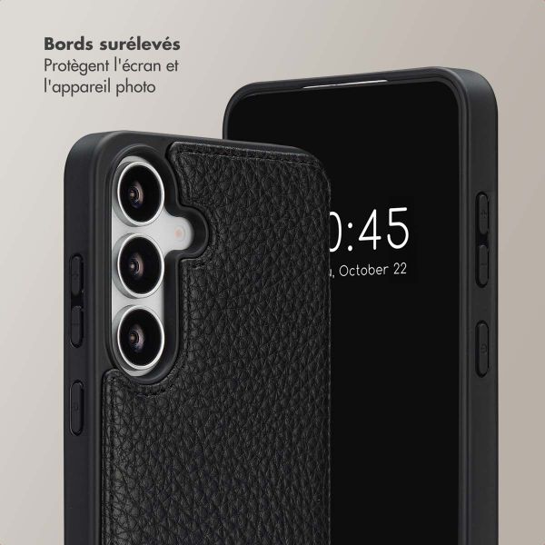 Selencia Coque de télephone Nova avec cordon et porte-cartes Samsung Galaxy S25 FE - Noir