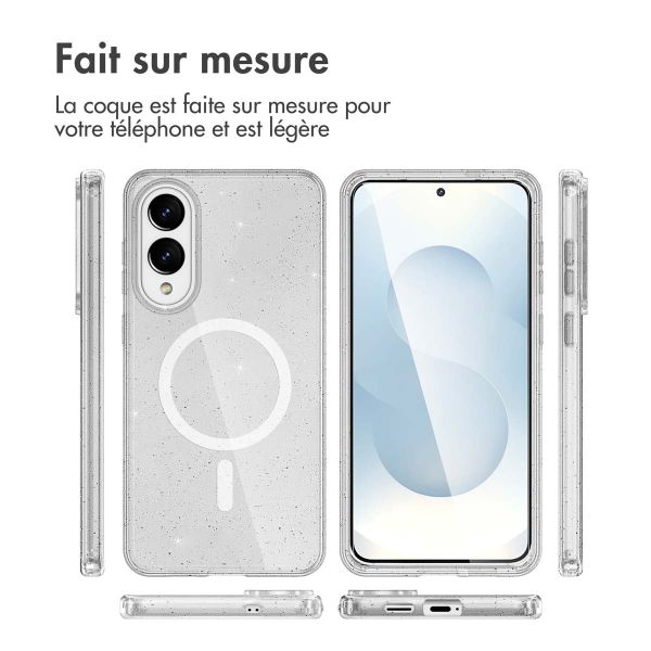imoshion Coque Pailletée avec MagSafe Samsung Galaxy S25 Edge - Transparent