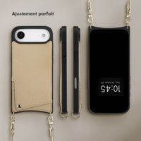 Selencia Coque de télephone Nova avec cordon et porte-cartes Apple iPhone Air - Beige