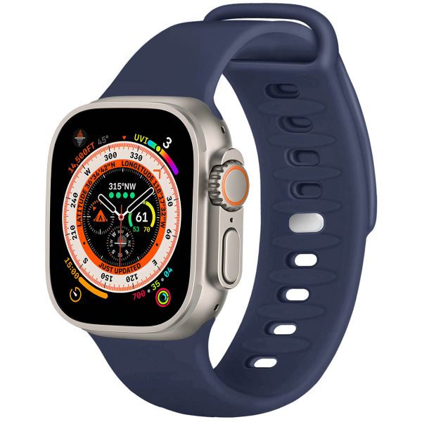 imoshion Bracelet en silicone Apple Watch Series 1-10 / SE / Ultra (2) - 42/44/45/46/49 mm - Bleu foncé