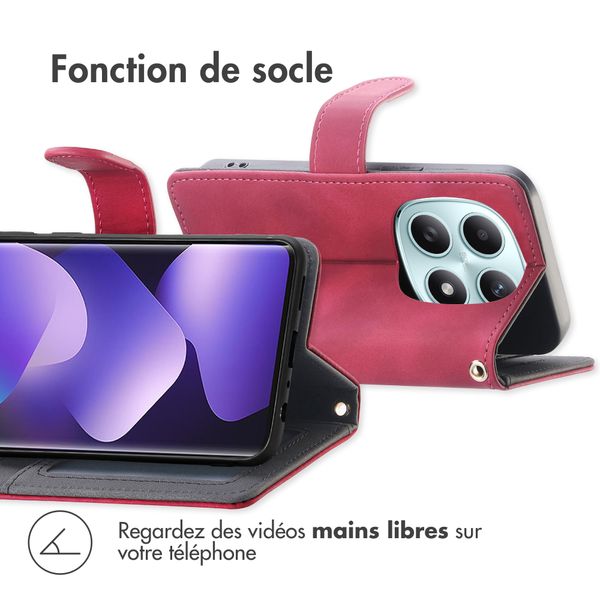 imoshion Etui de télephone portefeuille avec cordon Xiaomi Redmi Note 15 (5G) - Rouge