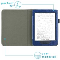 imoshion Étui de liseuse portefeuille en cuir végan Kobo Nia - Bleu foncé